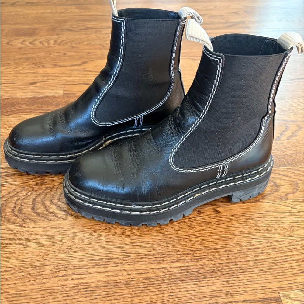 Proenza Schouler Black Lug Sole Boots